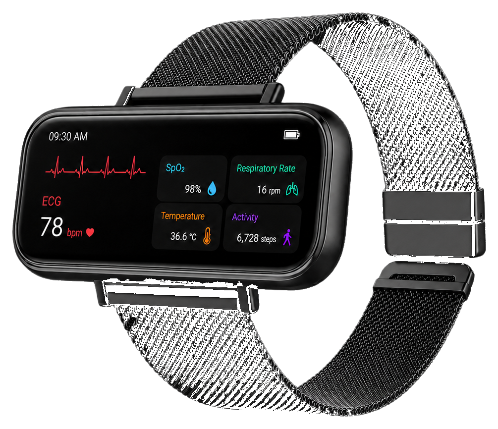 Beacon-Care wearable monitor in black